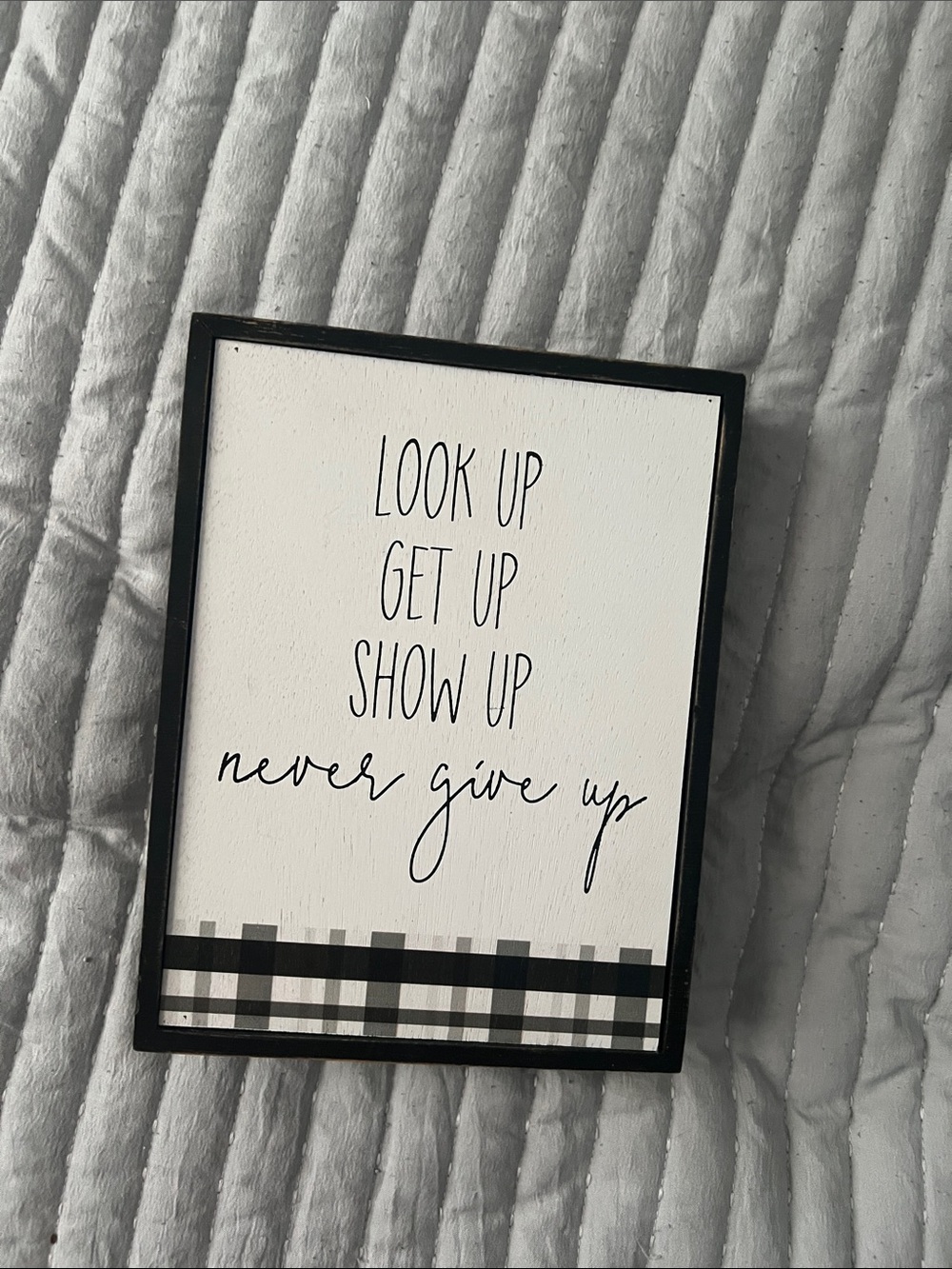 T.J.Maxx Black and White Motivational Plaque